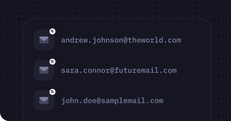 Single email search illustration