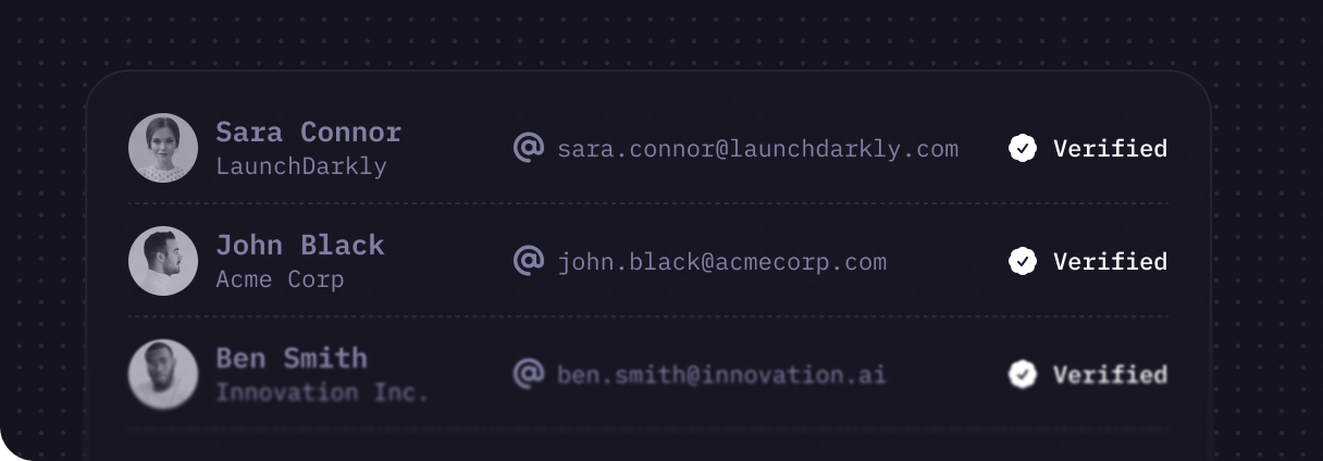 Real-time email verification illustration